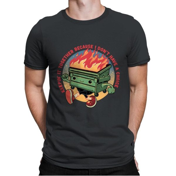 Flaming Dumpster - Mens Premium Cheap - Image 2