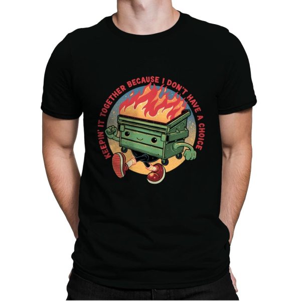 Flaming Dumpster - Mens Premium Cheap