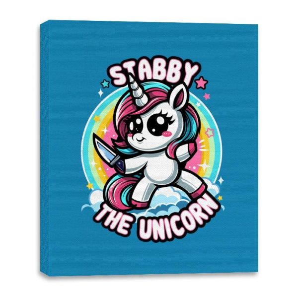 Stabby the Unicorn - Canvas Wraps on Sale - Image 3