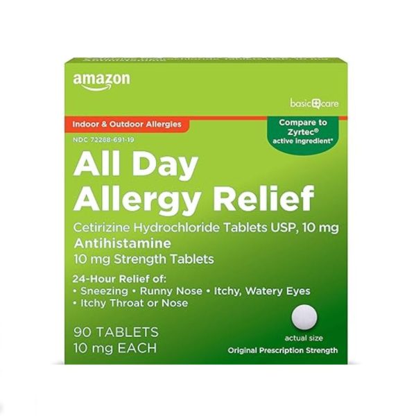 90-Count Amazon Basic Care Allergy Tablets Discount