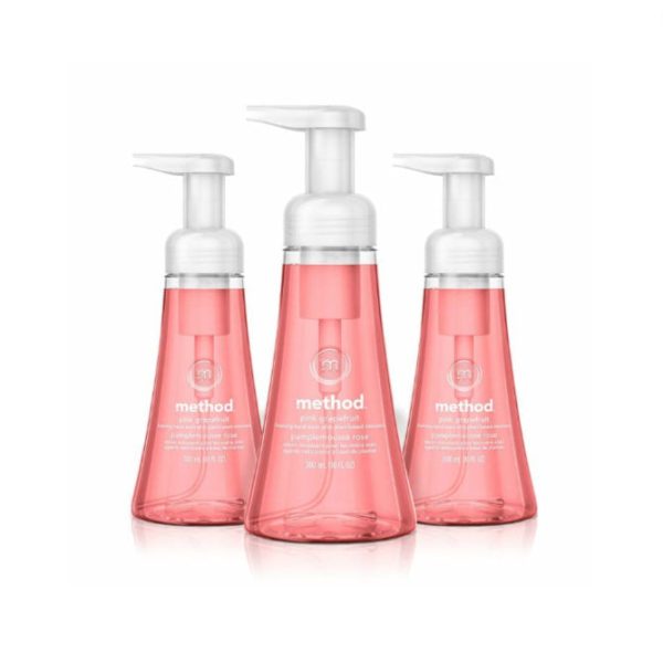 3 Bottles of Method Foaming Hand Soap, Pink Grapefruit Online Hot Sale