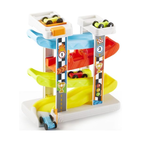 4-Layer Car Ramp Race Track with 4 Cars Supply