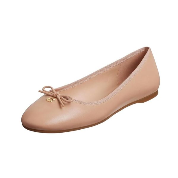 Coach Women s Abigail Leather Ballet Flat on Sale