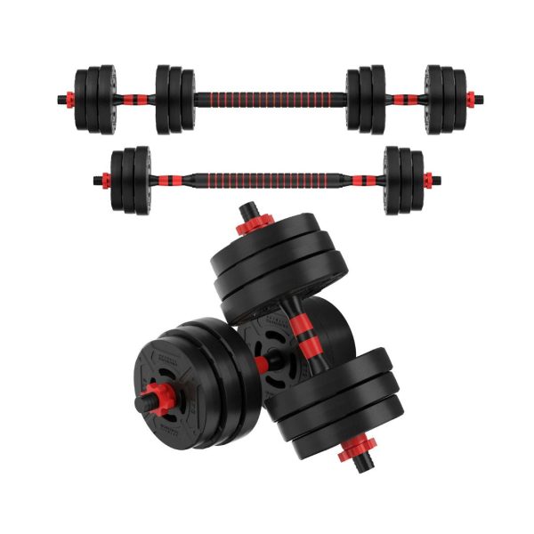 BalanceFrom 60LB 2-in-1 Dumbbell & Barbell Set with Adjustable Weights Hot on Sale