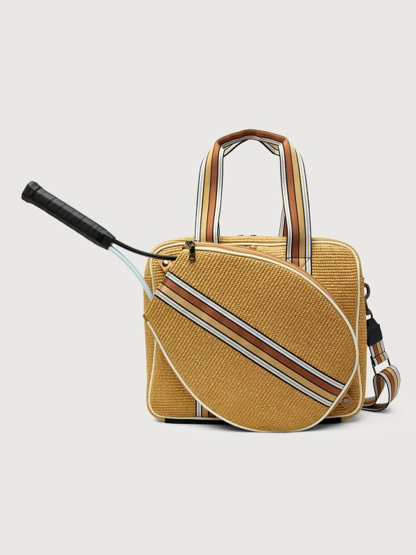 You Are The Champion Tennis Bag - Dune Rafia  White  Dark Neutral Dune For Discount - Image 3